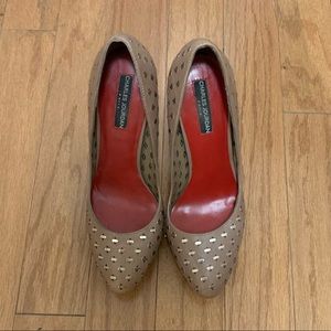 CHARLES JOURDAN Nude Heels